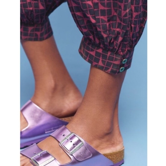 Anthropologie Maeve Geoscape Jumpsuit In Purple Size Medium - Picture 3 of 7